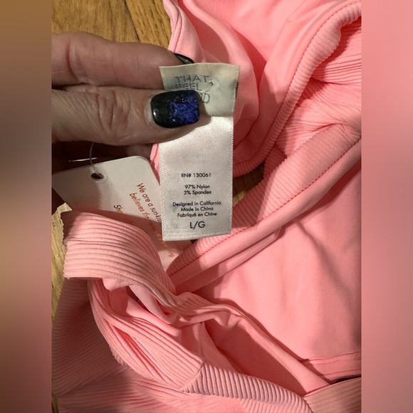 L*Space Lee Lee Ribbed Bikini Top in pink - Picture 10 of 10
